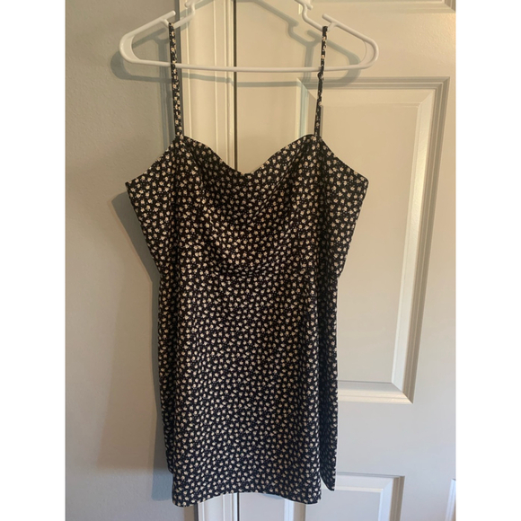 Women's French Connection Dress XL Black Floral Print Mini - Picture 4 of 4